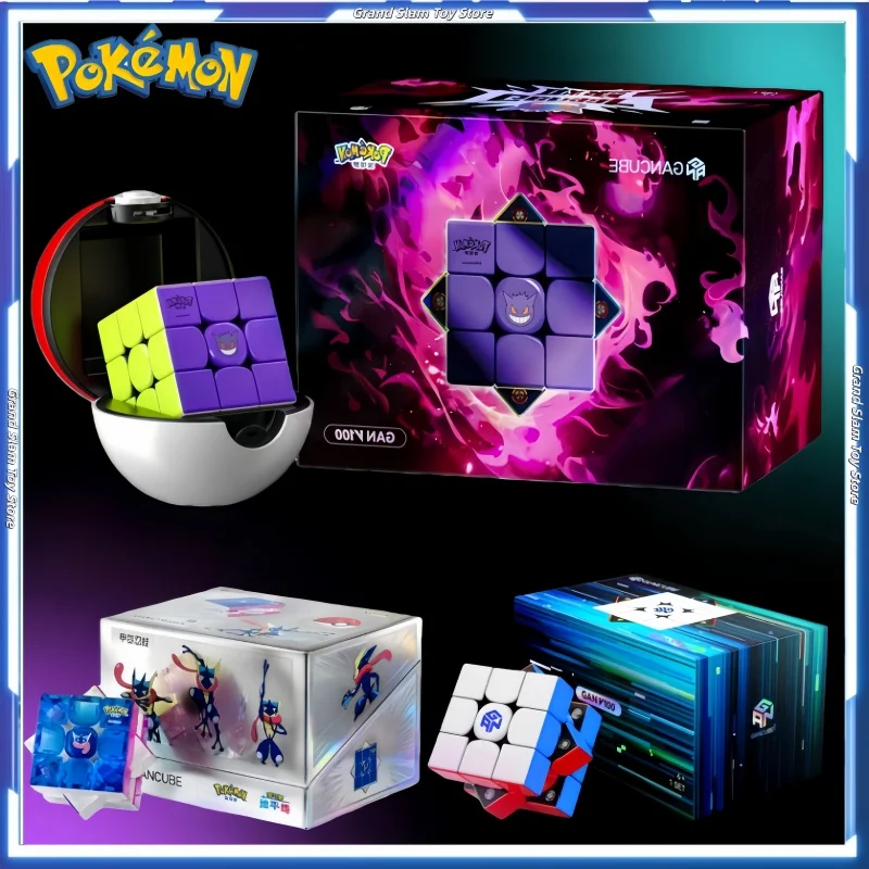

New Genuine Pokemon Gan V100 Maglev Gengar Greninja Varian Squirtle Branded Magnetism Magic Cube Holiday Gifts Collectible Toys