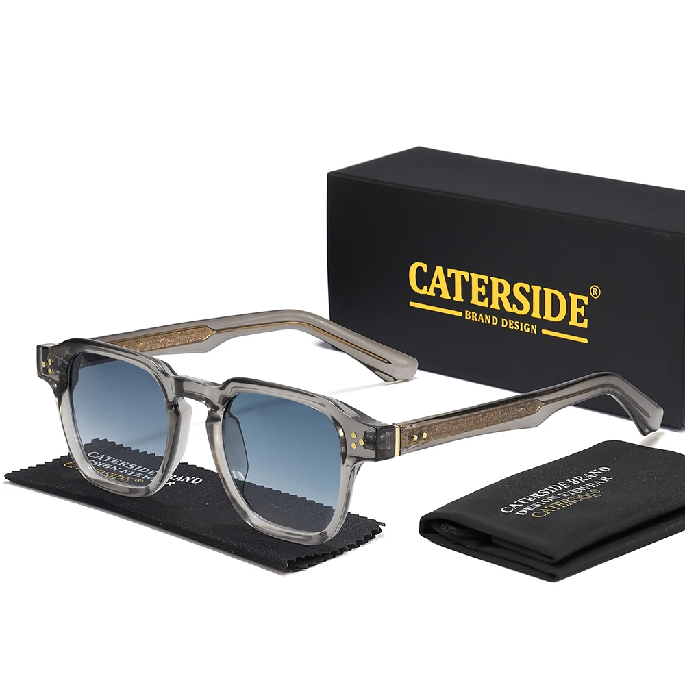 

CATERSIDE Fashion Men's Sunglasses High-Quality Square Frame Sun Glasses Women's Outdoor Travel Business Driving Glasses UV400