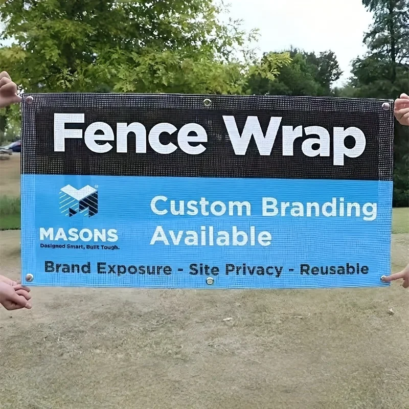 1pc Customizable Mesh Banner, Multiple Sizes, Supports Personalized Pattern and Text Printing, Ideal for Campaigns, Event Decor view 3