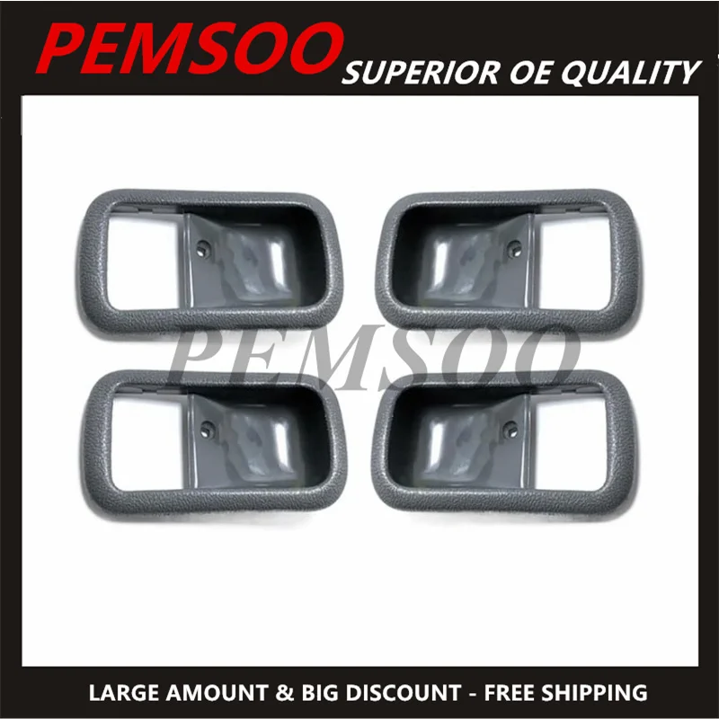 4PCS/ Set Car Interior Inner Door Trim Handle Bezel for Toyota Land Cruiser Lexus LX450 1991-1997 69277-60010-03 69278-60010-03