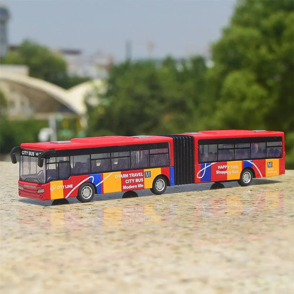 Modelo de autobús urbano de aleación 1:64, vehículos City Express Bus, autobuses dobles, vehículos fundidos a presión, juguetes divertidos, coche extraíble, juguetes para niños