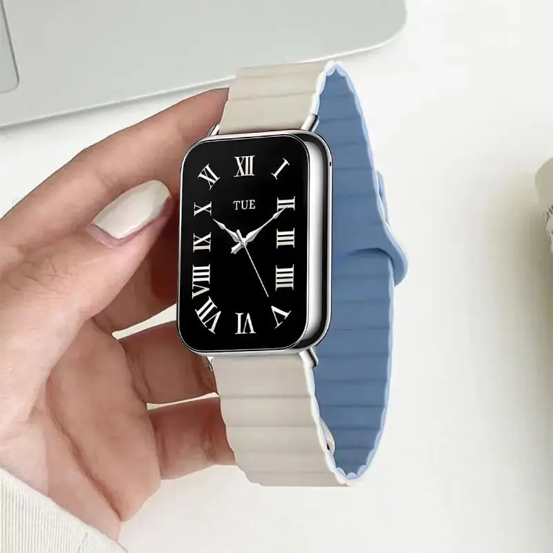 Magnetic Silicone Strap For Redmi Watch 4 Soft Sport Wristband For Xiaomi Mi Band 8 Pro/9 Pro Watch Belt Accessories Correa Band image 6