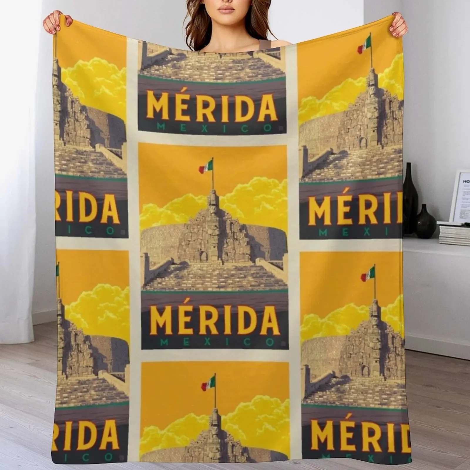 

Mérida Mexico Throw Blanket for winter Flannel Thin Single Blankets