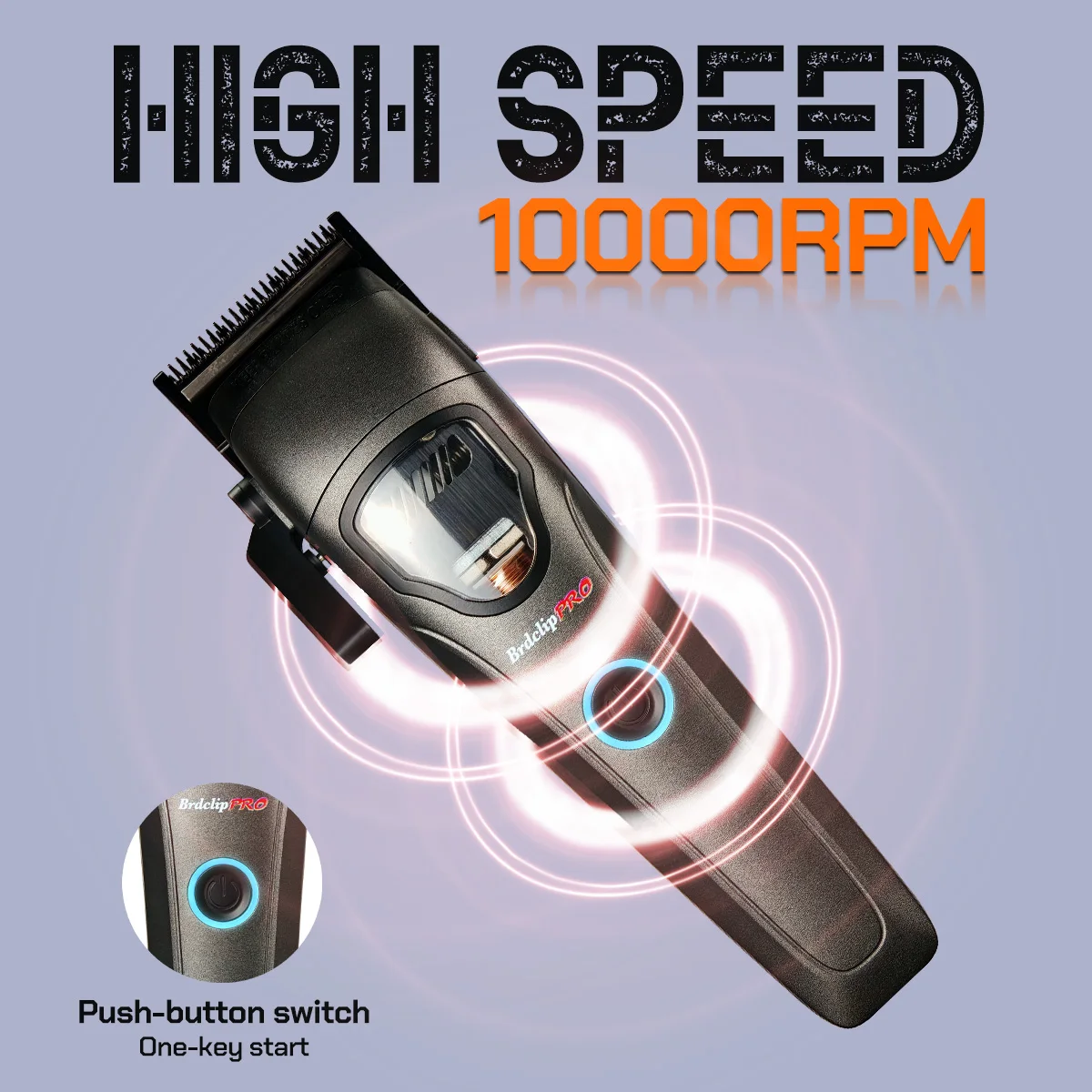 BRDCLIP BRD 633 Professional Men's Hair Clipper 10000RPM Magnetic Motor High Power Hair Cutting Machine Barber Trimmer