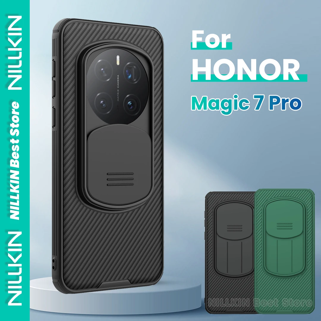 

Чехол для телефона Nillkin для Honor Magic 7 Pro, раздвижная крышка объектива камеры, полное покрытие на 360°, четырехугольная подушка безопасности, противоударный жесткий чехол