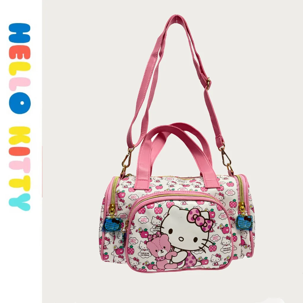 Hello Kitty Kawaii Sanrio Cartoon Anime torba torebki dziecięce dziecięce torby na ramię moda modne dziewczyny torba do przechowywania torba