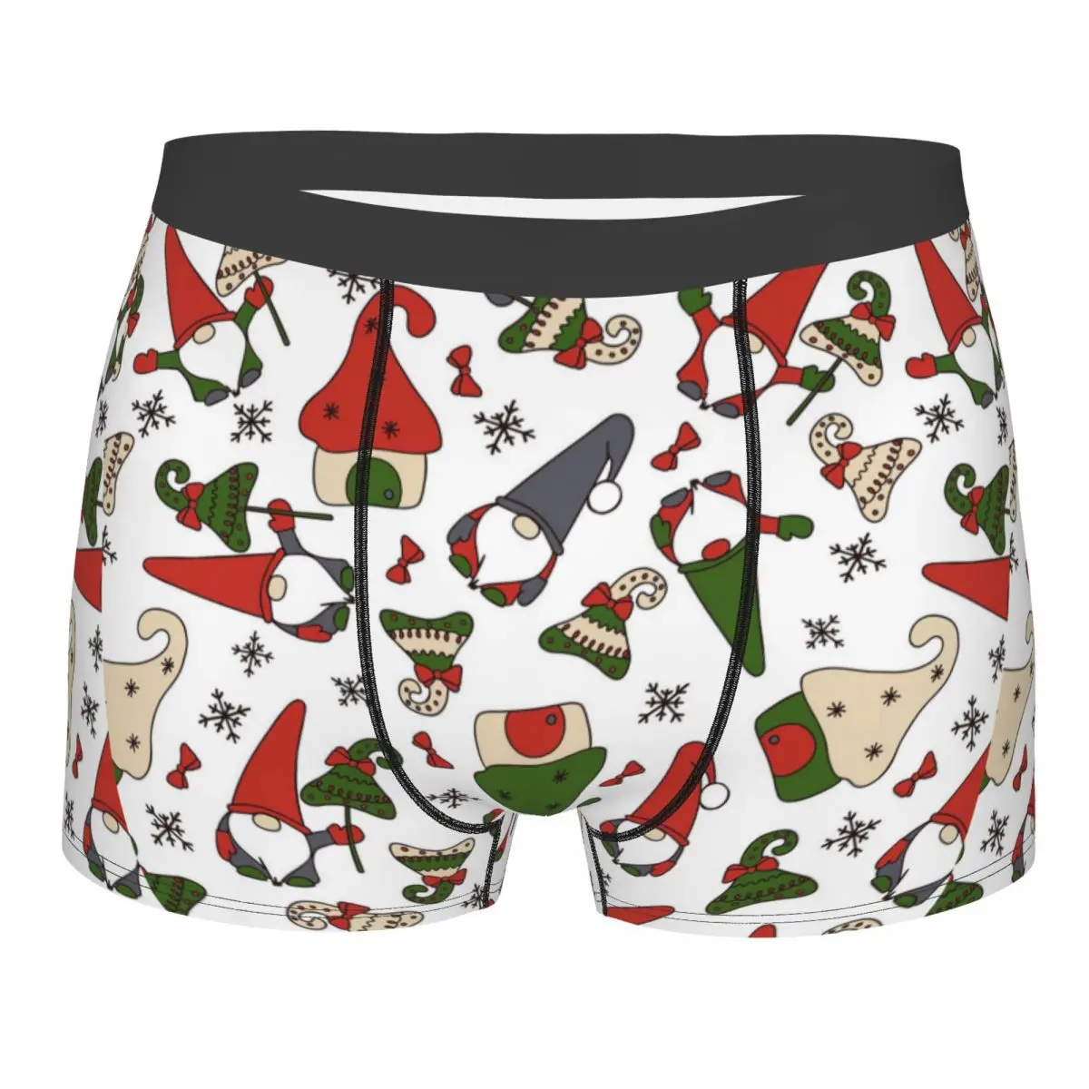 Christmas Gnomes Tree Men Underwear Nordic New Year Boxer Briefs Shorts Panties Hot Soft Underpants for Male