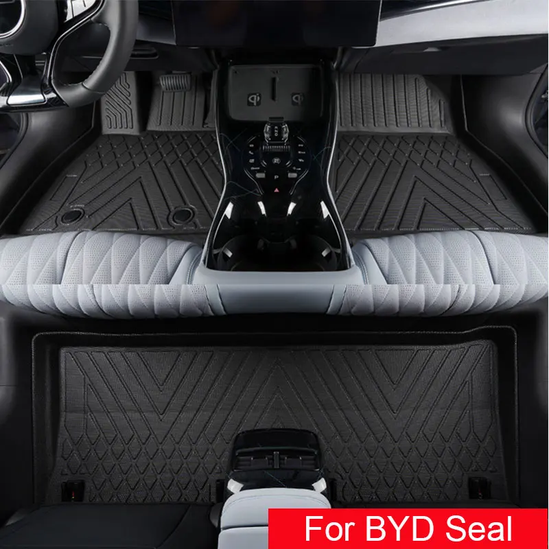 

Car Floor Mats For BYD Seal EV 2023 2024 Trunk Mat Waterproof Non-slip Foot Pad Fully Surrounded Left-hand Drive Car Accessory