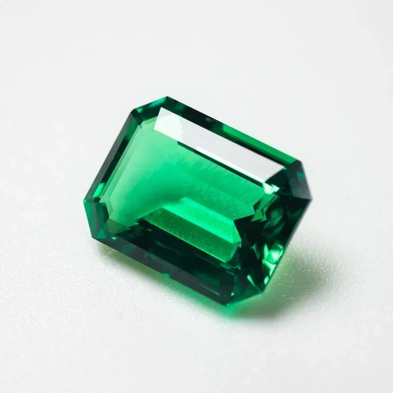 

Lab Grown Emerald Rectangle Shape Hydrothermal Colombia Size 13x18mm For Jewelry Making Materials Selectable AGL Certificate