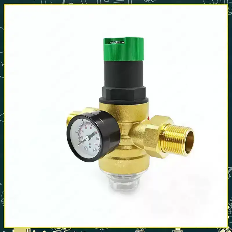 Premium Adjustable Water Pressure Reducing Valve, Brass Regulator for Dishwasher & RO Water Filter System