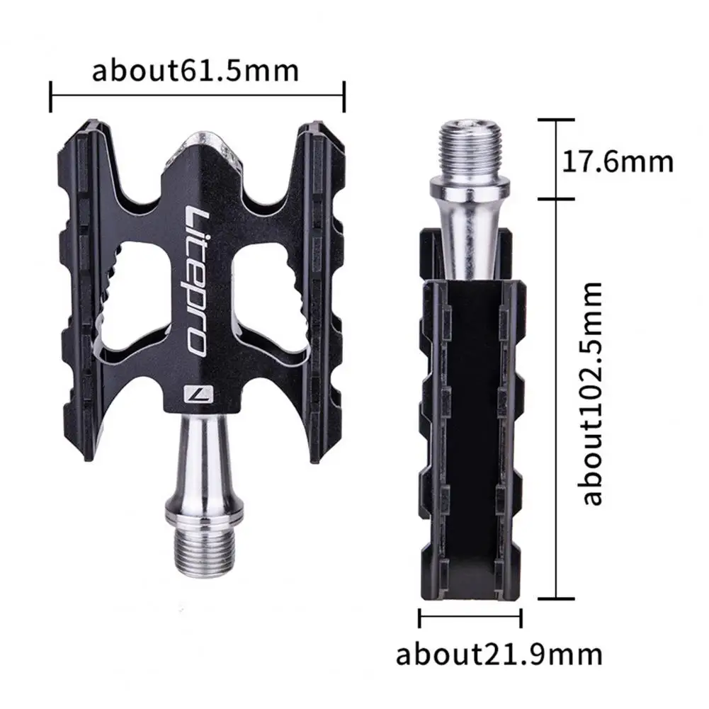 1Pair ZTTO Lightweight Foldable Aluminum Alloy Mountain Road Bicycle Bearing Pedals for Outdoor Cycling