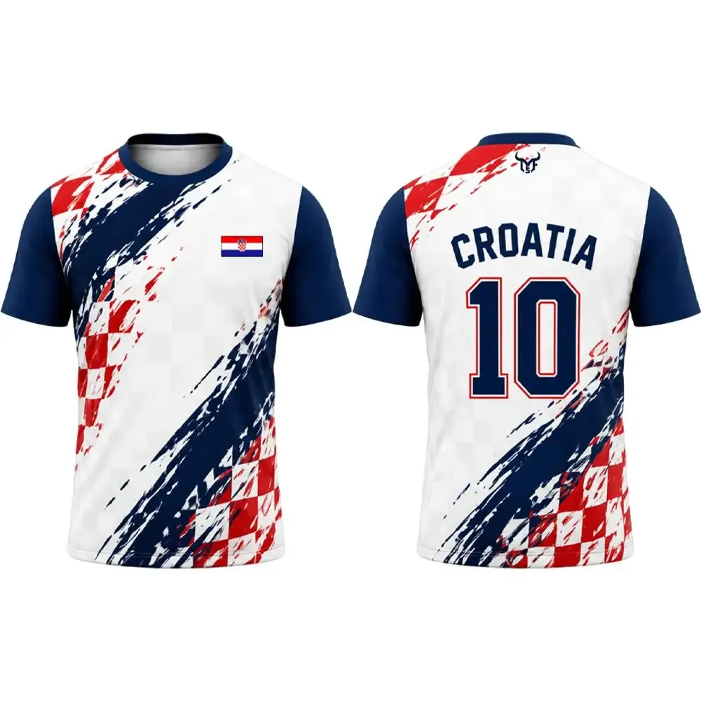 Croatia Flag Printed T-shirt Men Quick Dry Breathable Football Jersey Men's And Women's Casual Streetwear Short-sleeved Tops - view 4