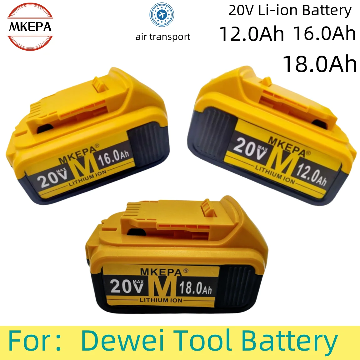 New 100% Original 12000mAh 20V for Dewalt Power Tool Battery DCB206 20V 18.0Ah Battery DCB206 20V Battery DCB205 DCB200 DCB204-2