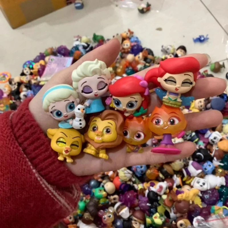 Фигурки аниме Disney, дверные принадлежности, серия 13, рост, Ариэль, принцесса Эльза, коллекция с большими глазами, модель игрушки, подарки для детей