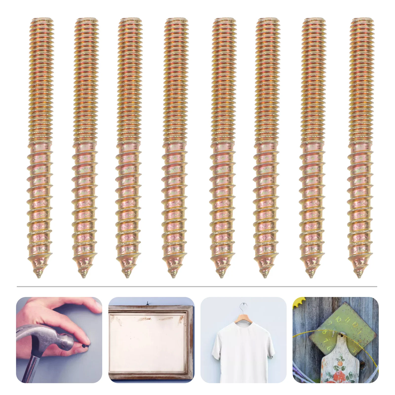 

10pcs Self-Tapping Screws Dual Head Steel Screw Double-End Thread For Furniture Metal Sheet Hanger Bolts Machine Assortment Kit