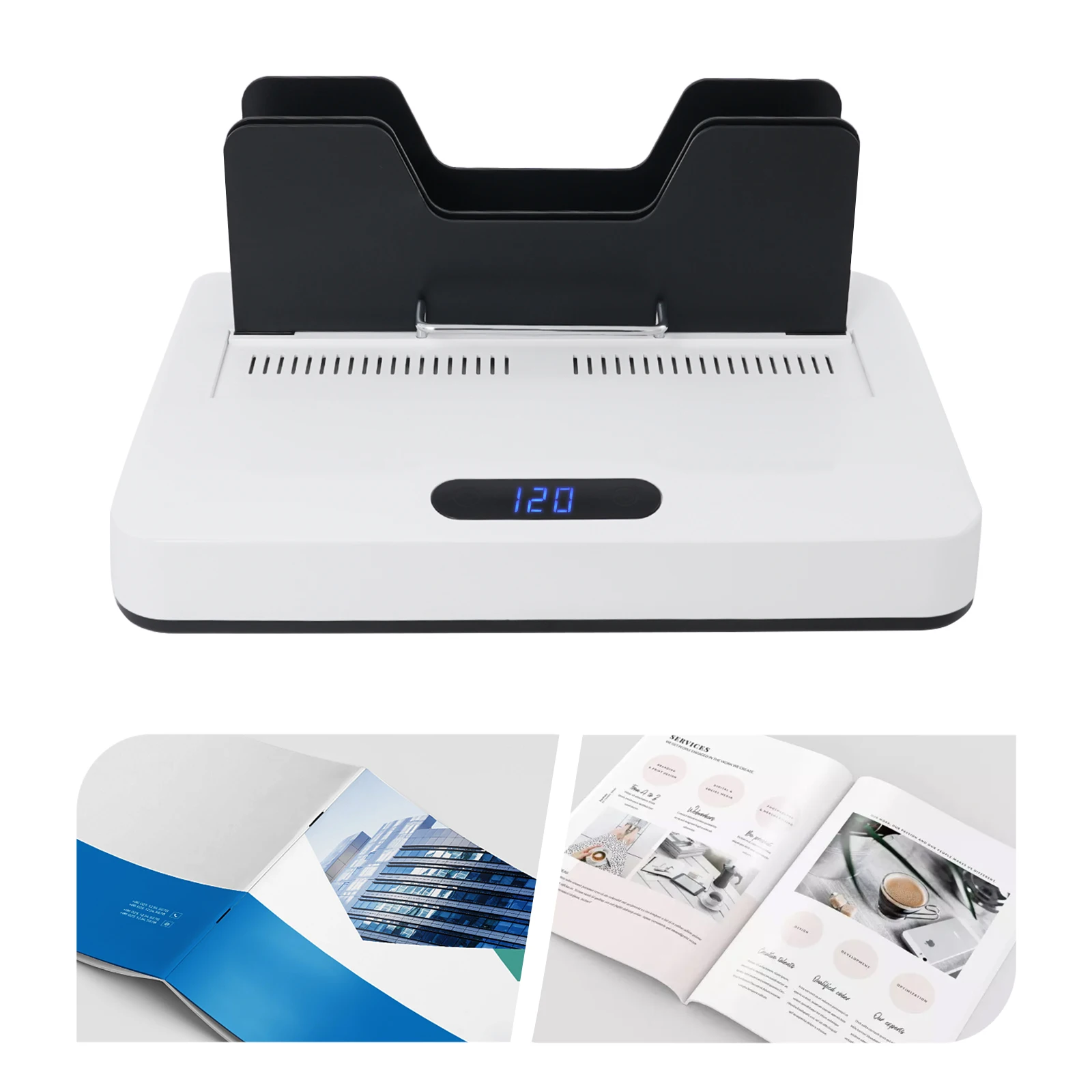 الأبيض ABS 39x25 سنتيمتر 700 واط التسخين خالية الساخن تذوب ماكينة تجليد لاصقة يمكن طلب 60 مللي متر سميكة الكهربائية ملف دباسة