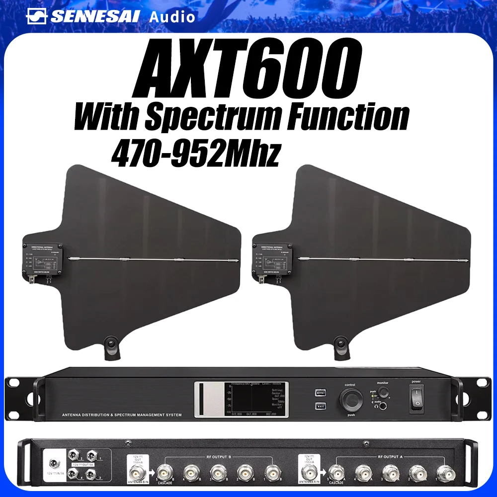 AXT600 UA874 antenna distribution system has a spectrum function signal separator, which is used for wireless microphone signals