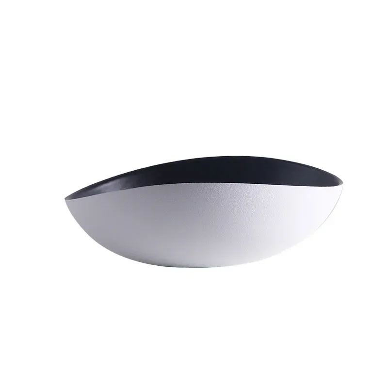 

Modern simple black and white frosted ceramic fruit plate dining table craft jewelry tray ornament