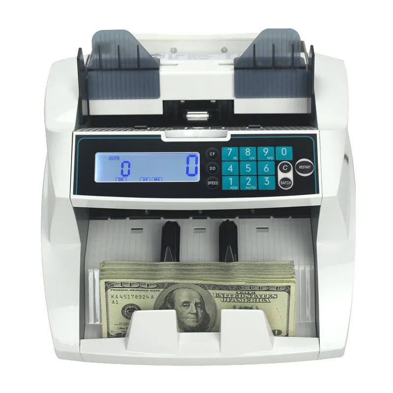 Machine de comptage d'argent multi-devises, poignées, compteur de billets de banque, EUR, USD