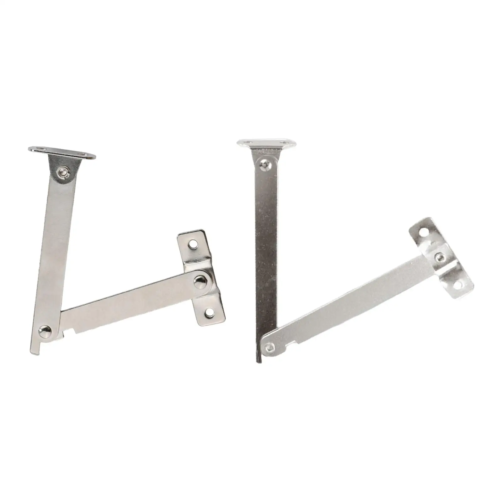 2Pcs Folding Lid Support Hinges Metal Furniture Hardware Chest Cabinet Lid Support for Wooden Box Cupboard Door Hinge Supporting