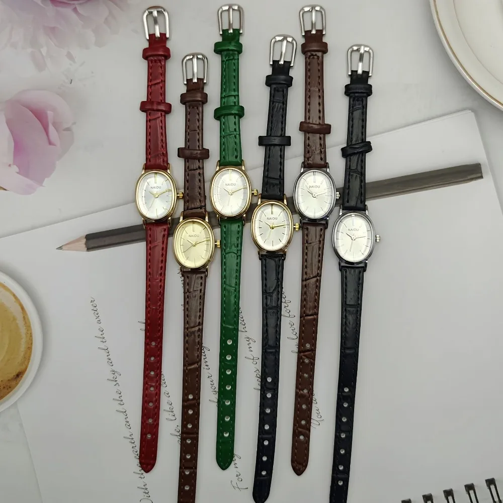Fashion Brand Women Oval Dial Watch Luxury Leather Strap Quartz Watch Gift Ladies Wristwatches Relojes Para Mujer Wholesale view 6