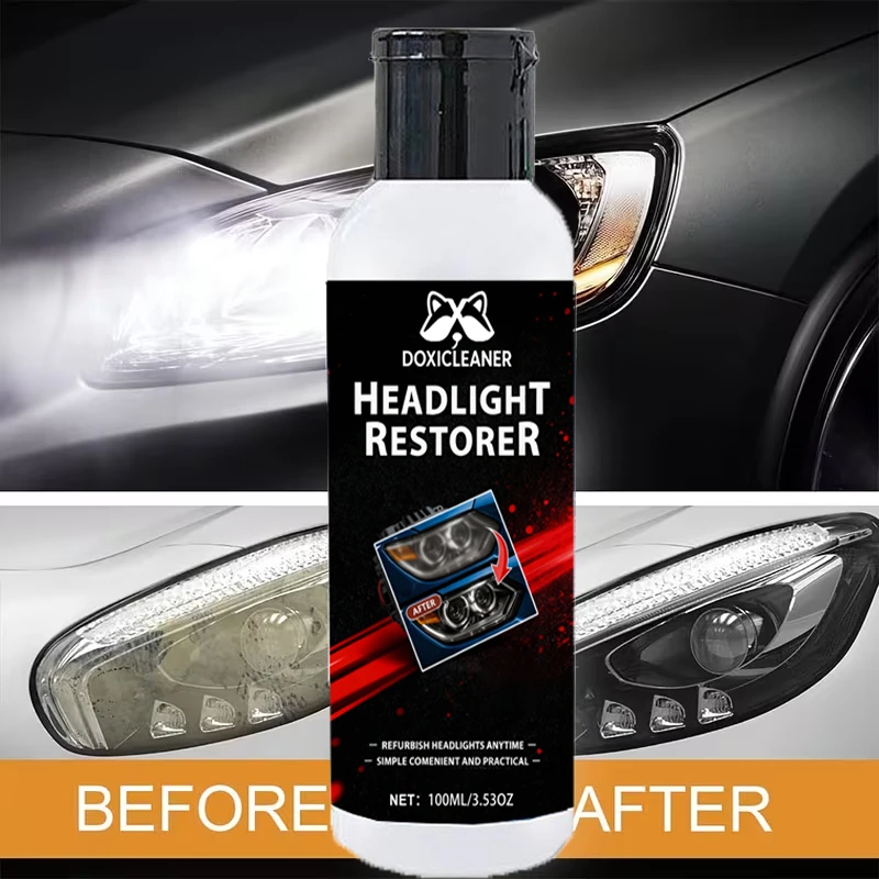 معجون احترافي لإصلاح المصابيح الأمامية للسيارة - مجموعة صيانة ضوء السيارة سهلة الاستخدام، واستعادة المصابيح الأمامية المؤكسدة والمصفرة والضبابية #3
