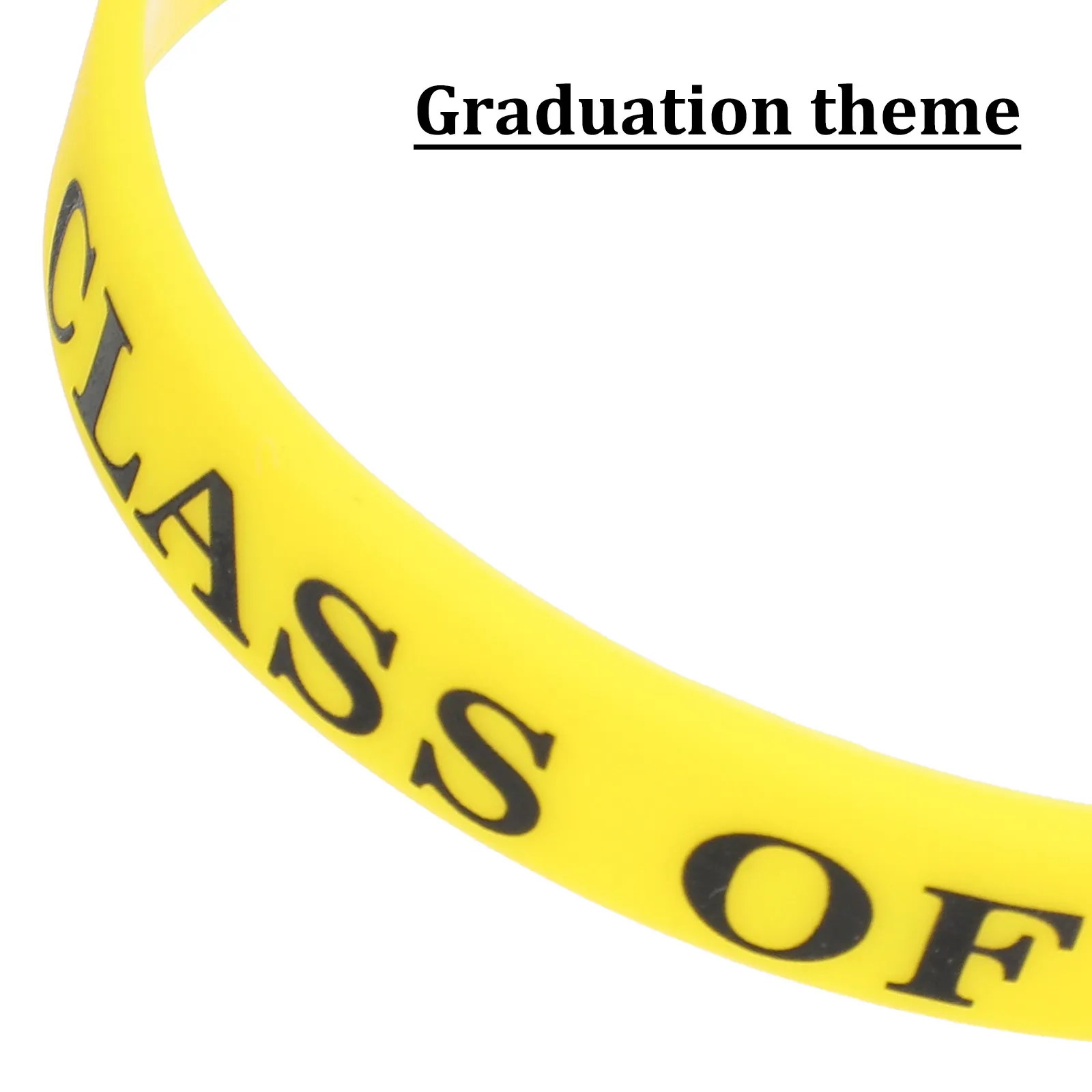 50Pcs Graduation Silicone Wristbands Class of 2026 Debossed Bracelets School Year Party Favors Students Parents