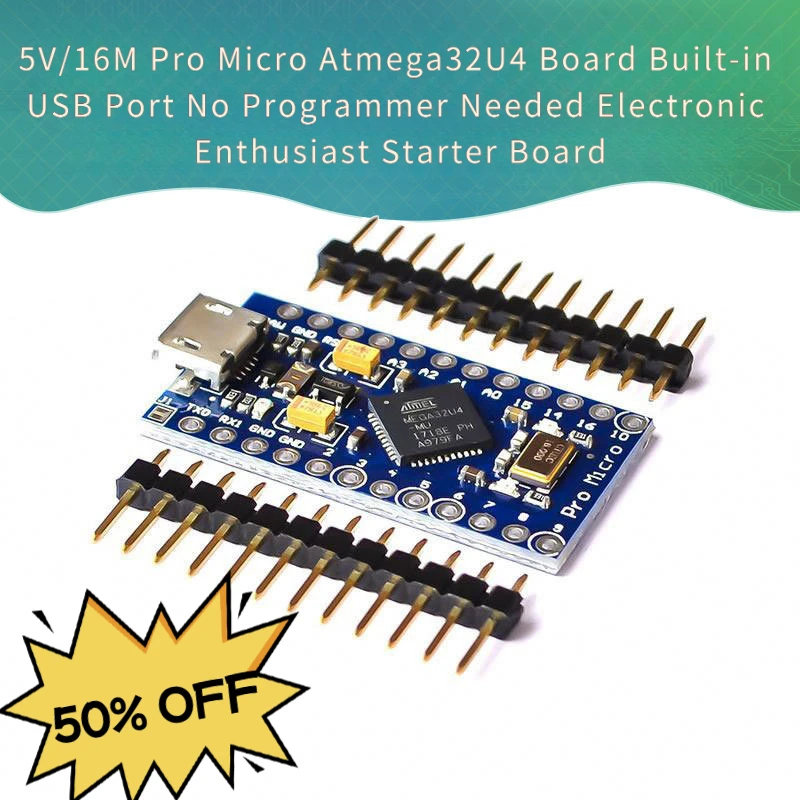 Microcontrolador Pro Micro Atmega32U4 5V/16M, tamaño Mini, compatible con Firmware TMK, placa de desarrollo periférico personalizada