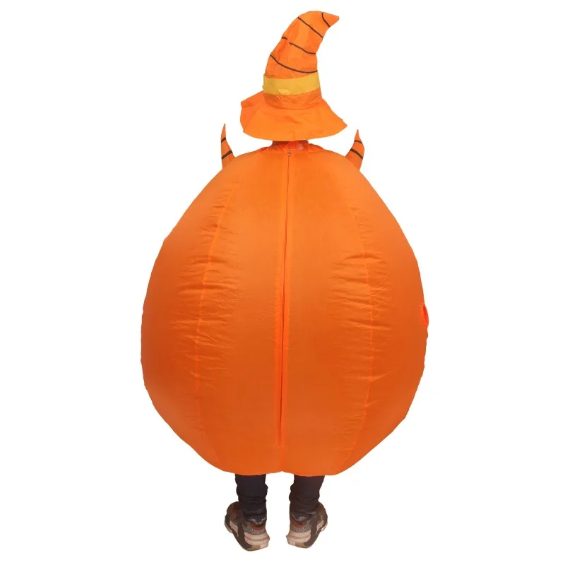 Disfraz de Halloween de calabaza naranja para hombre y mujer, traje inflable para fiesta de carnaval, ropa de actuación, trajes de Mascota para adultos
