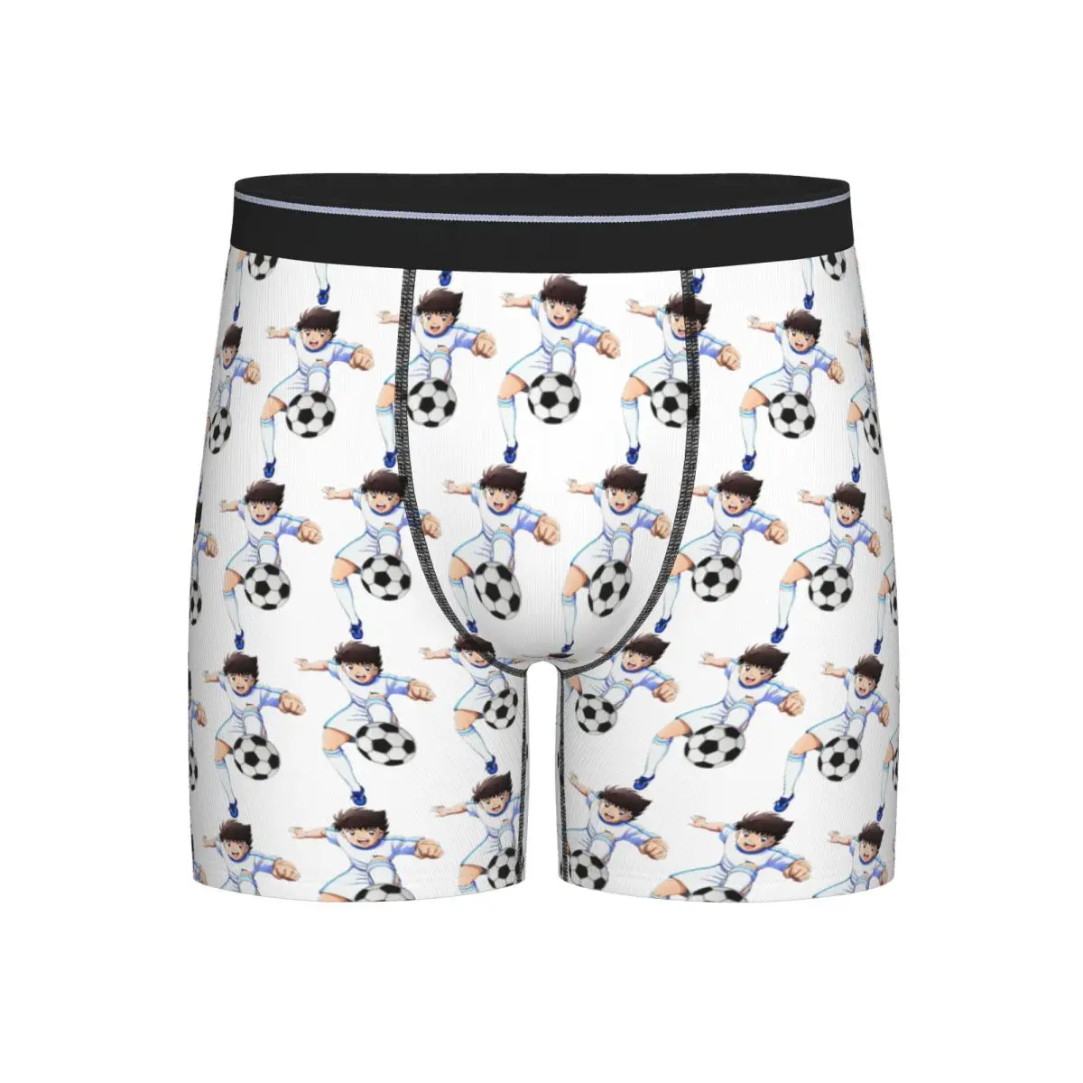 

Long Boxer Underpants Shorts Captain Tsubasa Anime Cartoon Panties Male Comfortable Underwear for Homme Man Boyfriend Gifts
