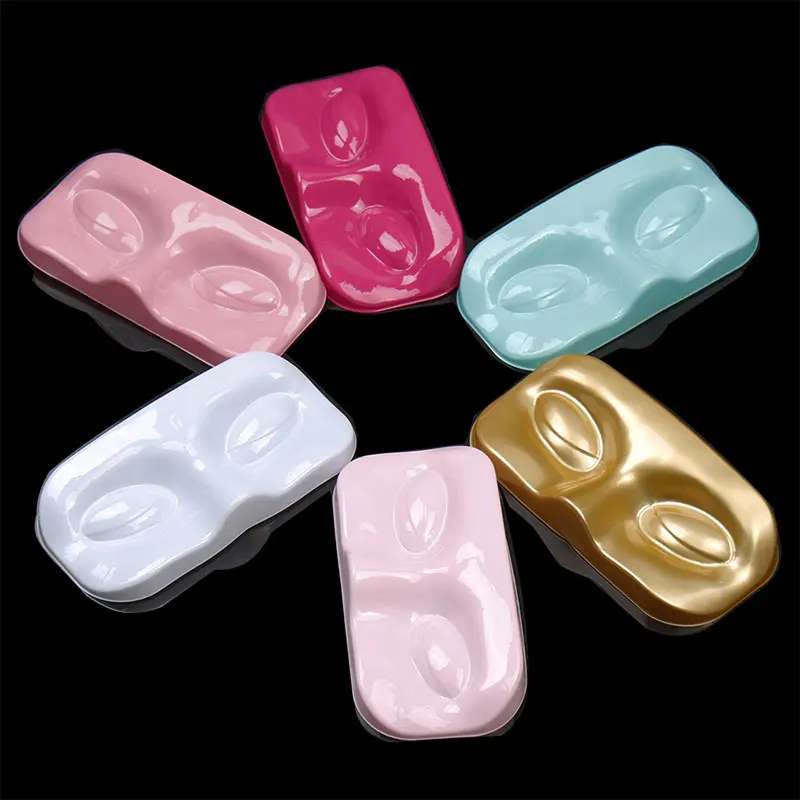 5Pcs Eyelash Trays Holder False Eyelashes Storage Case Face Shape False Lashes Packaging Box Makeup Tool