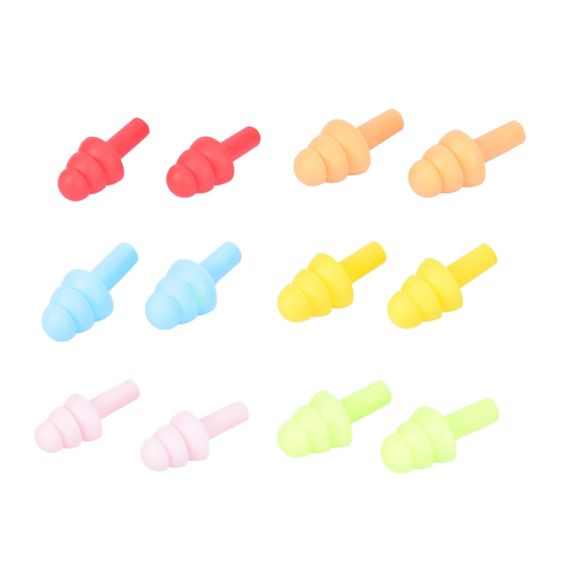 10Pairs Waterproof Swimming Silicone Swim Earplugs Soft Anti-Noise Ear Plug