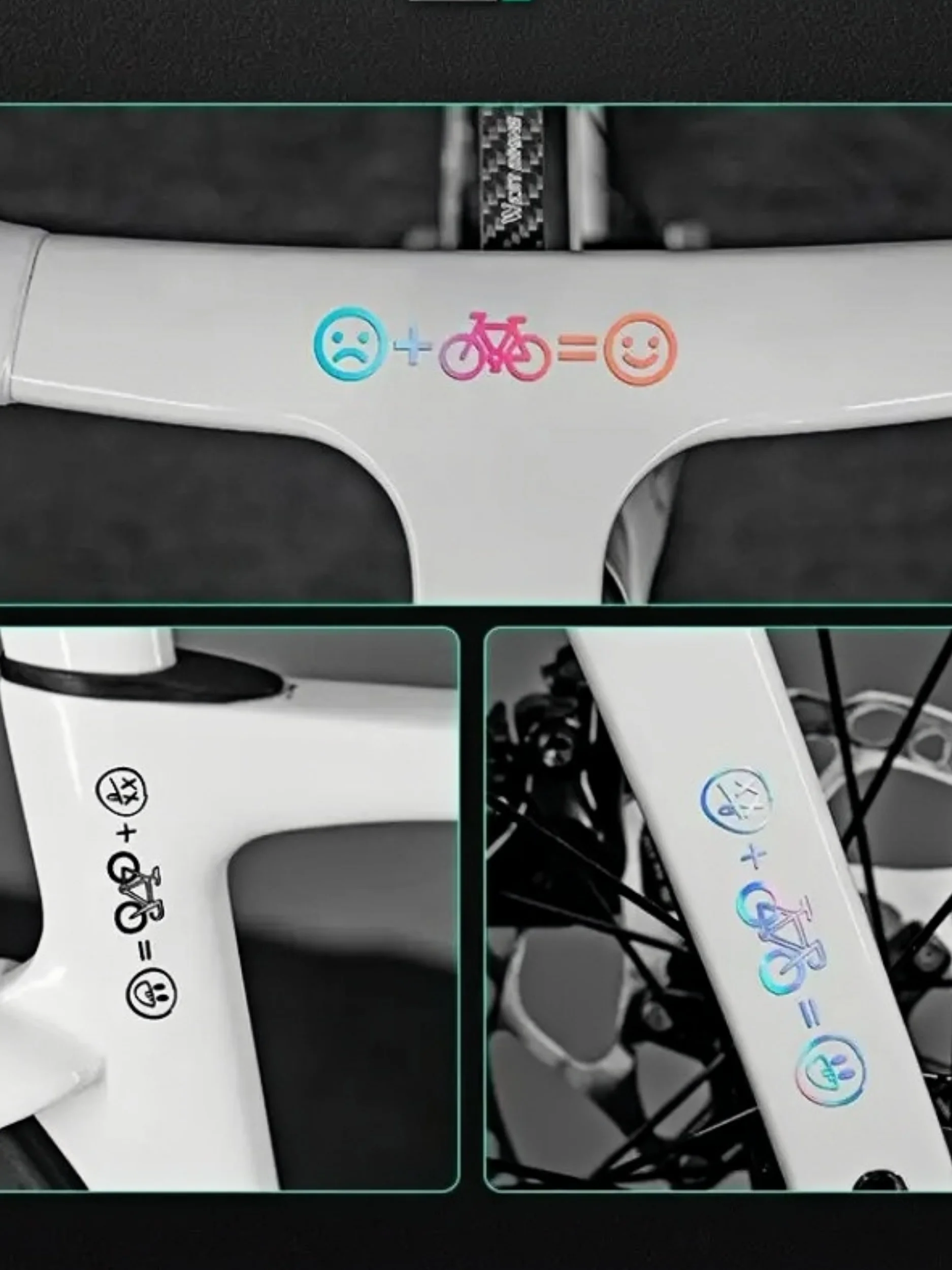 AliExpress NONE 2D Flat Motorcycle Stickers, 2D Flat Helmet Stickers, Bicycle Stickers, Road Bike Smiley Face Stickers, Bicycle Decorative Stickers, Suitable for Motorcycle and Car Stickers