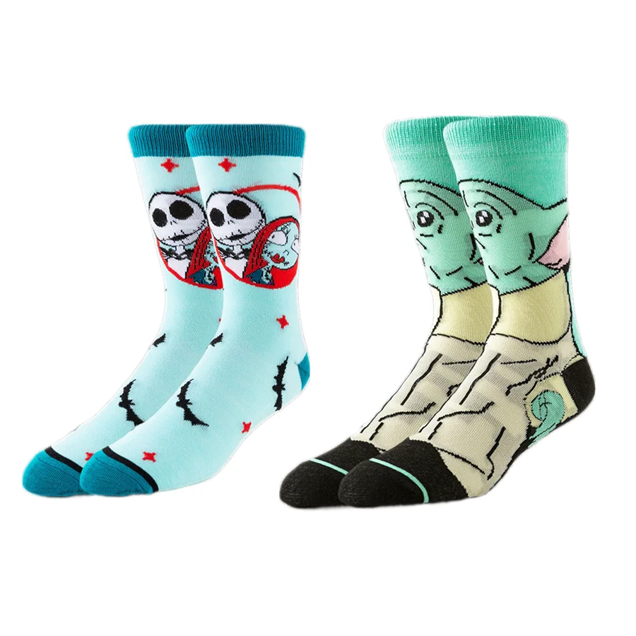 Potdemiel 男性女性トレンディなノベルティ漫画アニメ靴下ヒップホップストリートファッションカジュアルショートボートインビジブルソックス 2/6 ペア