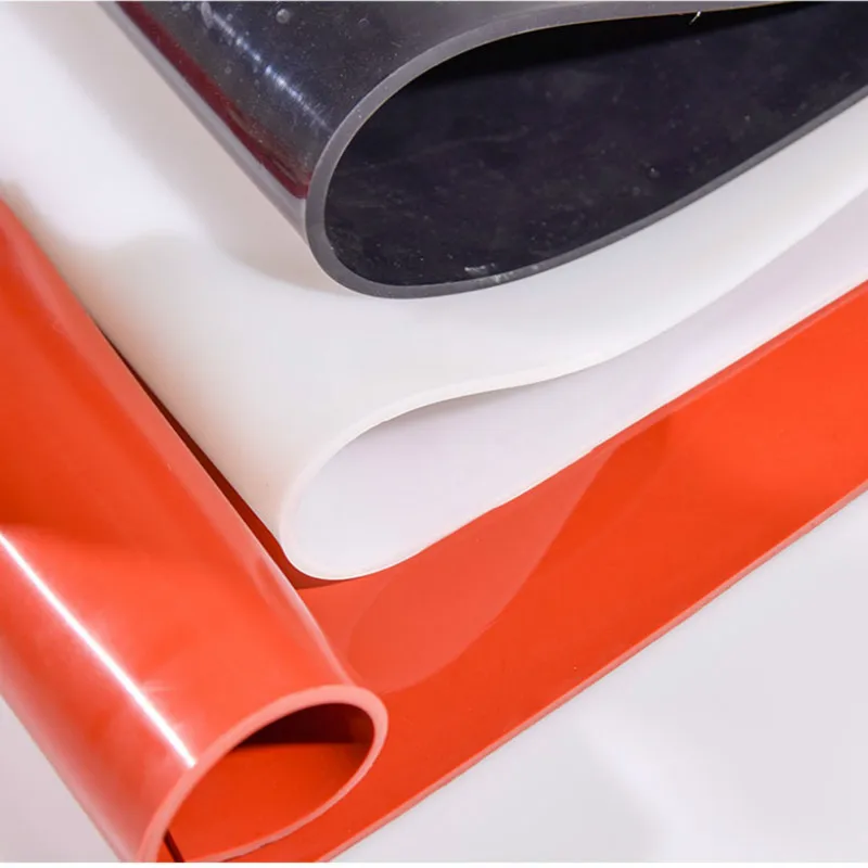 Red Black Translucent Silicone Rubber Sheet Plate Mat High Temperature Resistance 100% Virgin Silikon Rubber Pad 500x500mm