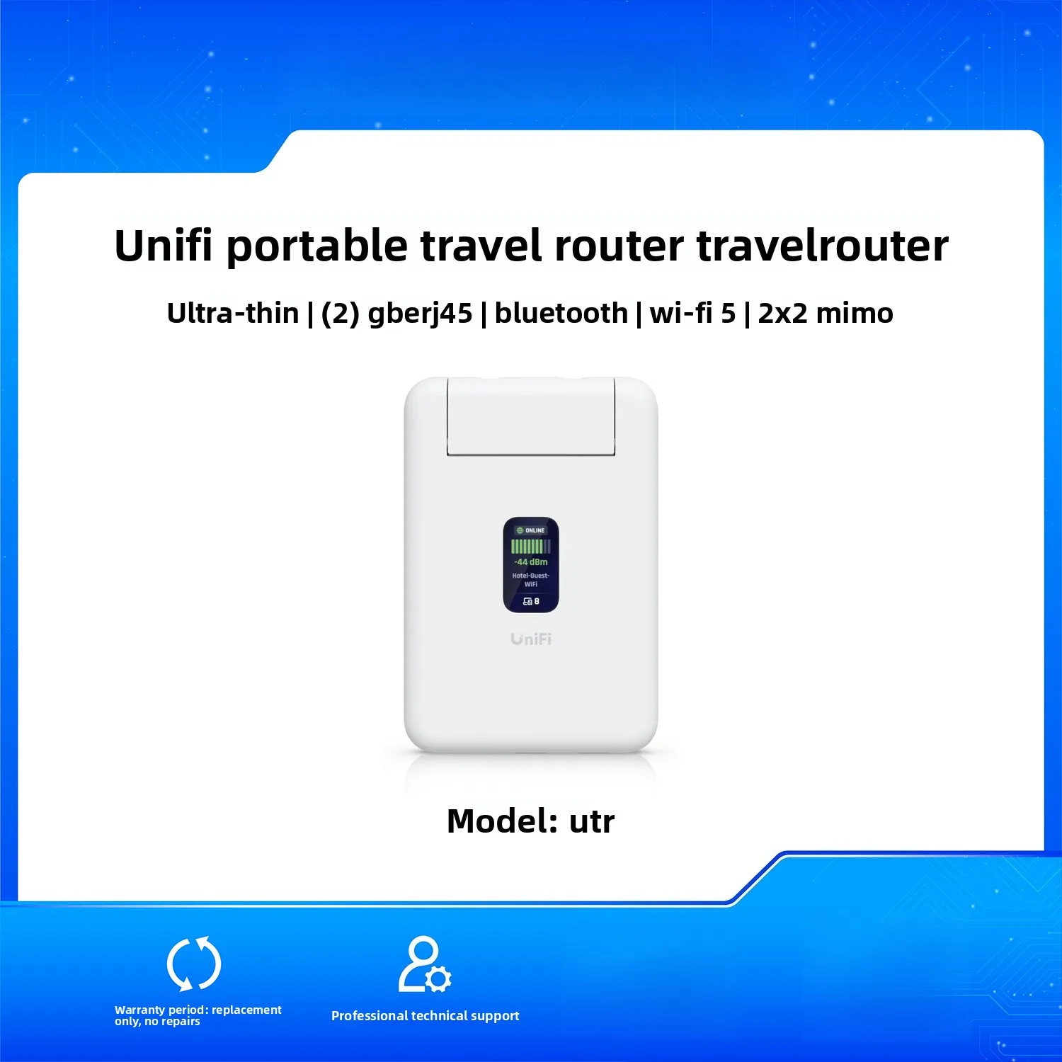 UTR Portable Travel Router Pocket WiFi Mobile Hotspot No SIM Card Required for Travel