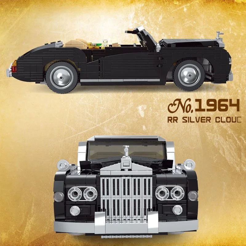 Stampo Re 10012sCool Brick House Cadillero Muscle Car Giocattolo per bambini Figurina educativa Blocchi di costruzione Auto giocattolo alla moda