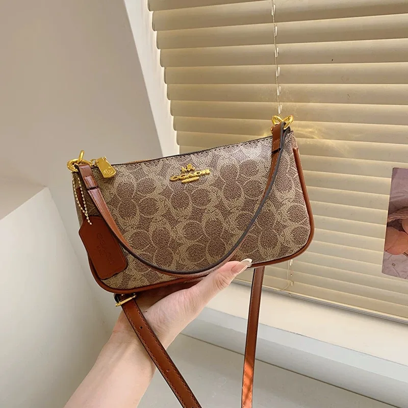 French popular bag for women 2024 new versatile high-quality shoulder bag, underarm bag, celebrity baguette bag, cosmetics