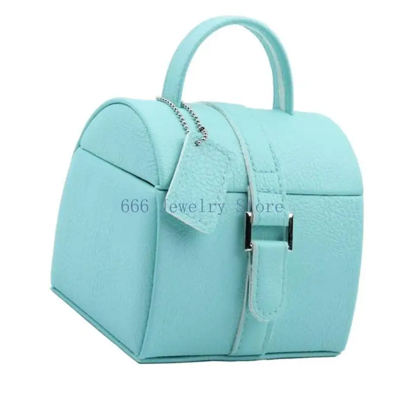 صندوق تخزين مجوهرات F2TD مع مقصورات منظم متعدد الوظائف لأقراط أساور قلادات أنيقة حامل المجوهرات