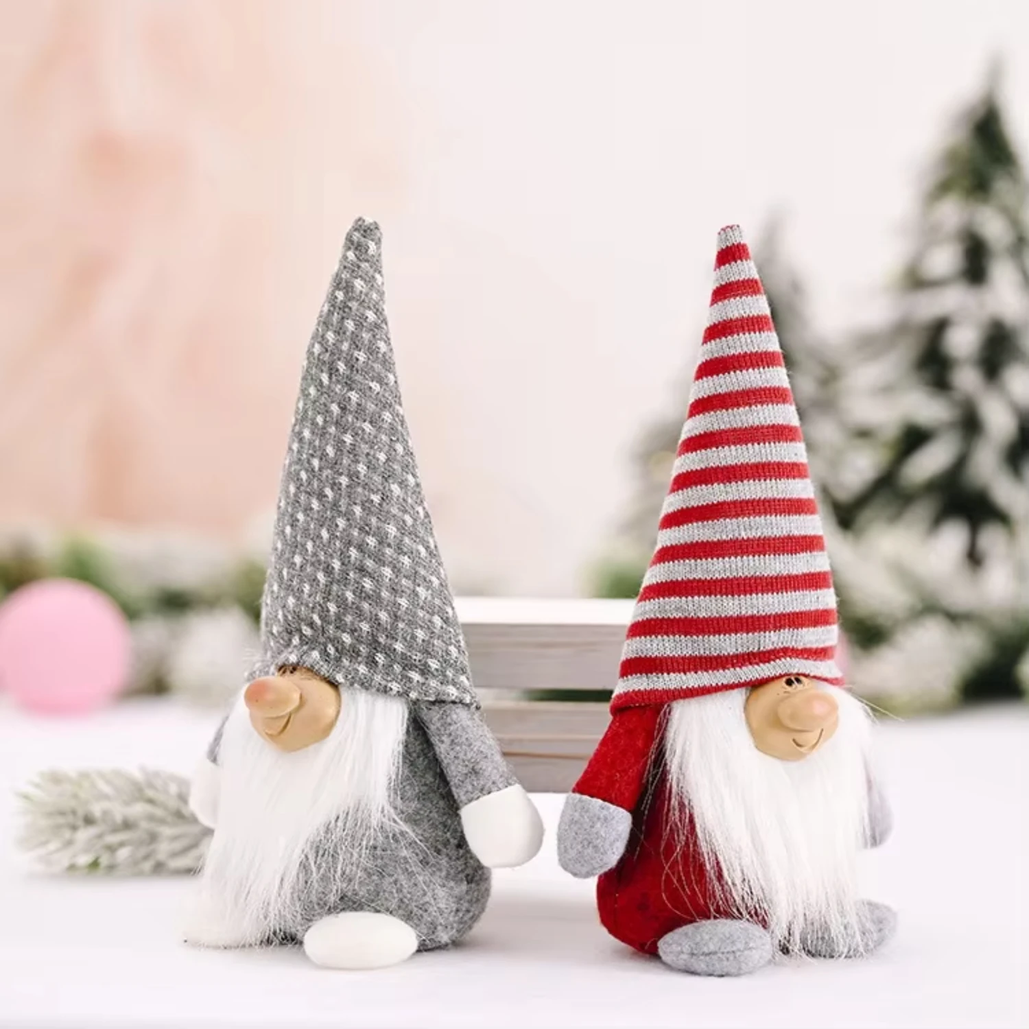 New Year 2025 Christmas Gnome Doll Faceless Forest Old Man Xmas Ornaments Noel Christmas Decorations