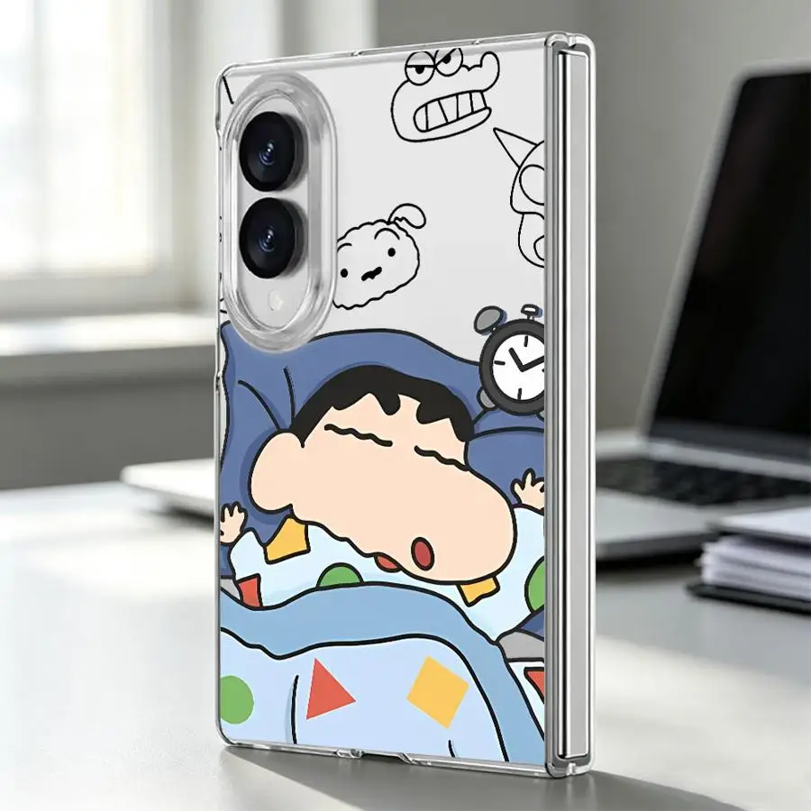 Phone Cover Case for Samsung Galaxy Z Fold 8 PC Hard Luxury ZFold8 ZFold 8 Sleep Shin-Chans