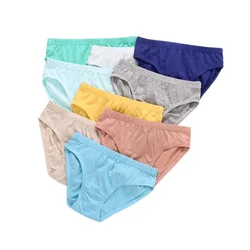 12Pc/Lot Solid Color Soft Boys Panties Children's Underwear Briefs Suit For1-10Years