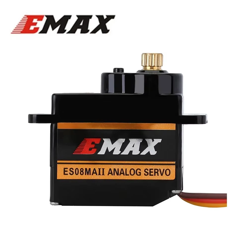 EMax ES08MA II 12g 15T Mini Metal Gear Analog Servo 12g/ 2.0kg/ 0.12 Sec Mg90S for RC Plane FPV Drone Racing RC Accessorie