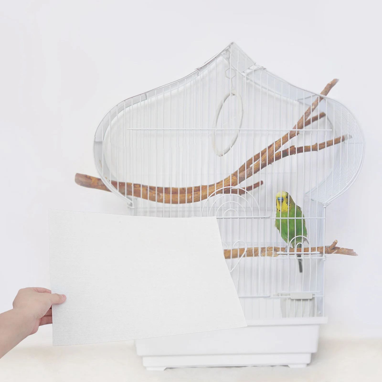 

100Pcs Bird Cage Liner Papers Strong Water Absorption Natural Odorless Parrot Cage Pad Mat Pet Supply Bird Supply