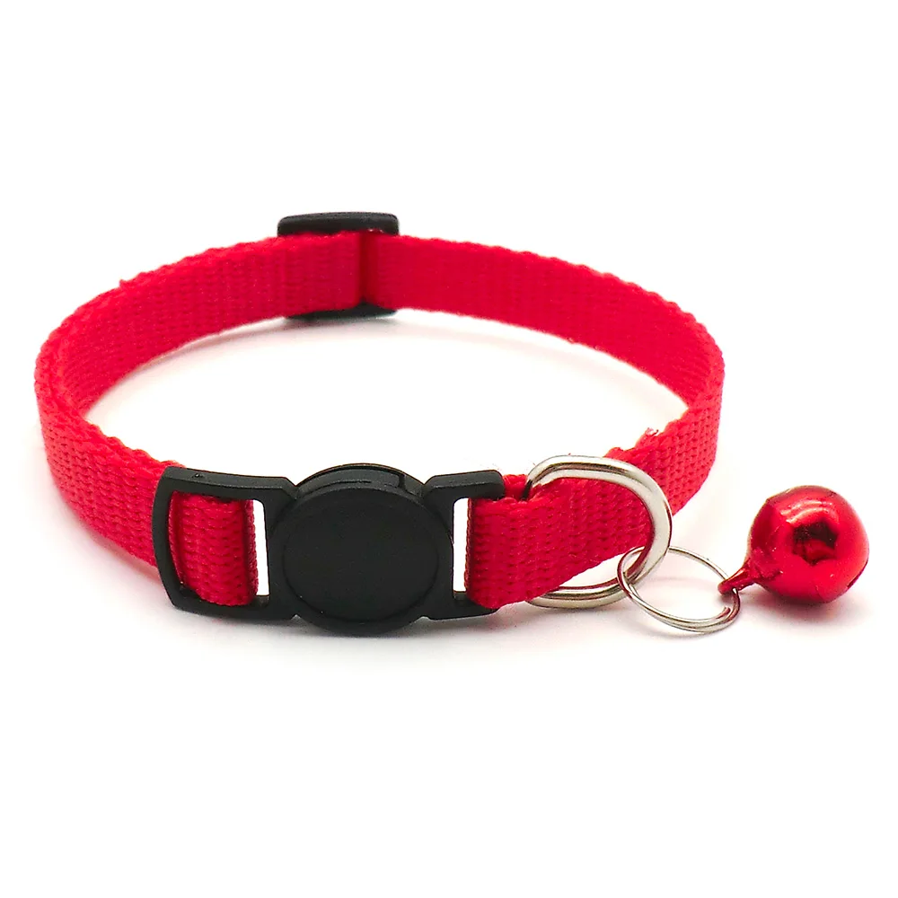 Großhandel 24Pcs Sicherheit Casual Einfarbig Neck Strap Mode Gehen Außerhalb Haustier Katze Hund Kragen Mit Glocke Zarte – Detail 9