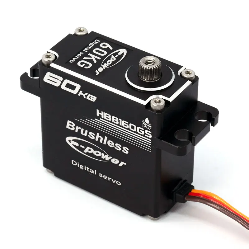 E-POWERRC 60 كجم مؤازرة بدون فرش 180 ° /270 ° 14 فولت مقاوم للماء ميتال جير عزم دوران عالي 1/8 1/10 RC الزاحف سيارة روبوت Traxxas Scx 10 جزء #2