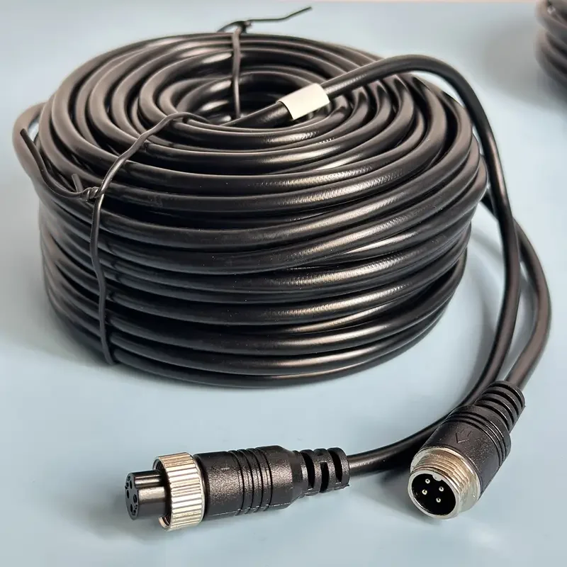 

4 Pin Aviation Extension Video Cable 3M 5M 10M 15M 20M 30M 4 Pin Video Cable For Truck Bus Monitor Camera Connection wire