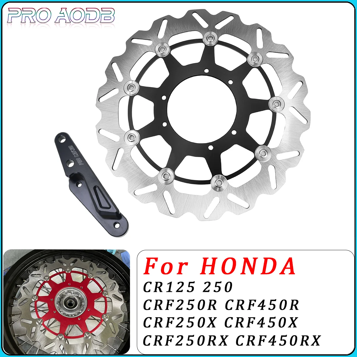 

320MM Oversize Front Floating Brake Disc Rotor For CR CRF CR125 CR250 CR500 CRF250R CRF250X CRF450R CRF450X Motocross Enduro