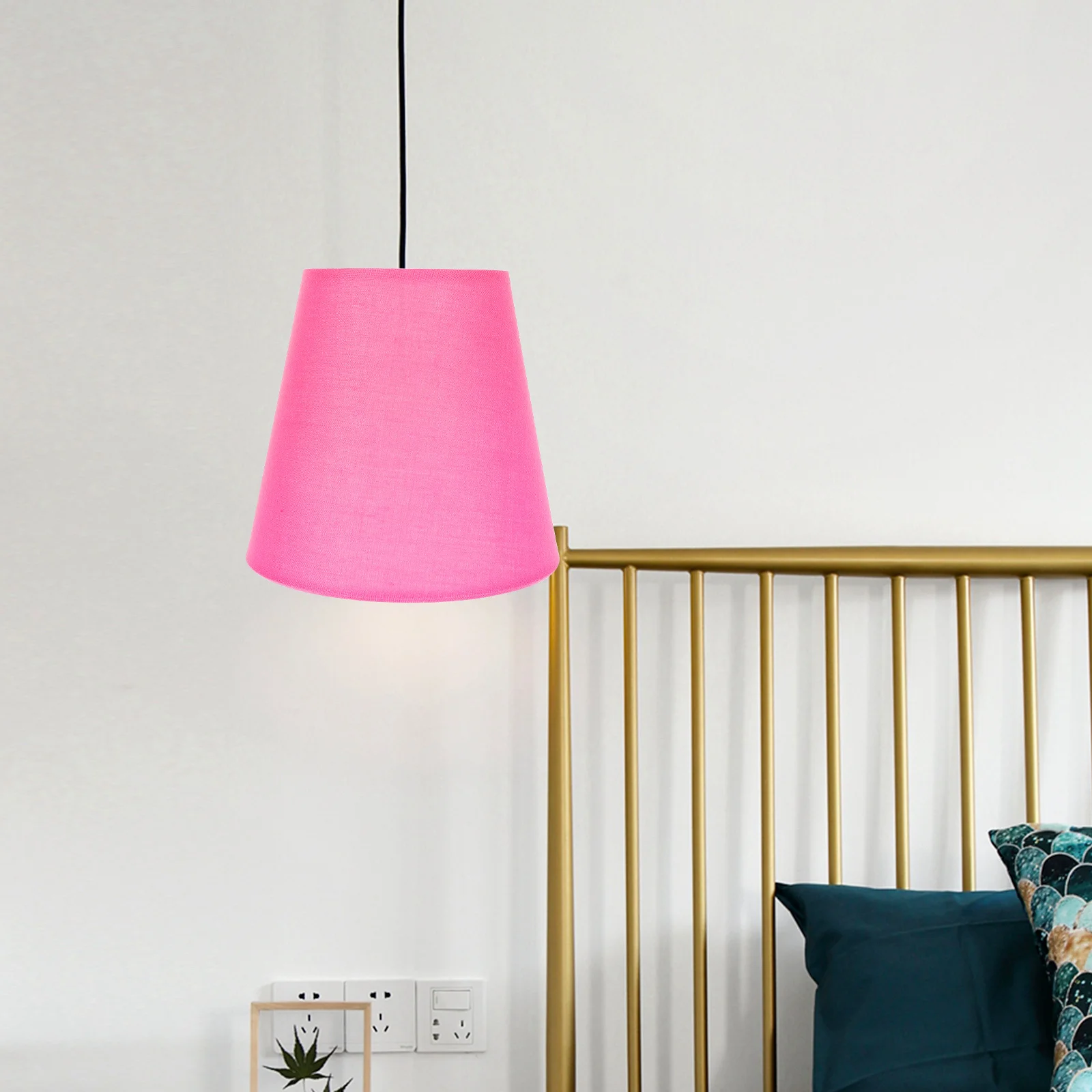 

Clip-on 20cm Lampshade Iron Fabric Floor Lamp Shade Cozy Bedroom Living Room Stylish Light Cover Lampshades for Table Lamp