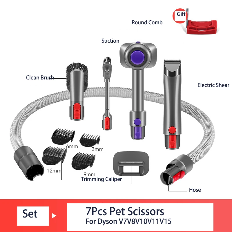 Electric Pet Scissors Set For Dyson V7 V8 V10 V11 V15 Vacuum Cleaner Replacement Pet Hair Remover Clean Brush